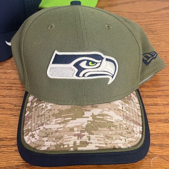 Seattle Seahawks Football NFL Hat Bundle- 6 New Era, 2 Nike Dri-Fit - Picture 14 of 17